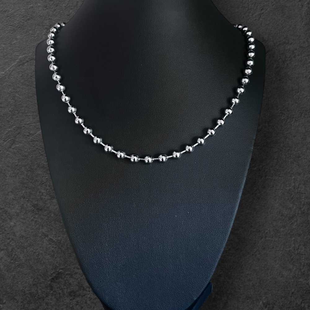 ⛓ Unisex Stainless Steel Big Ball chain necklace
